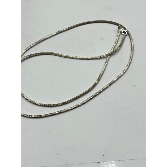 Sterling Silver 925 Italy Milor Square Diamond Cut Chain Necklace 13 grams 23” - Picture 12 of 12